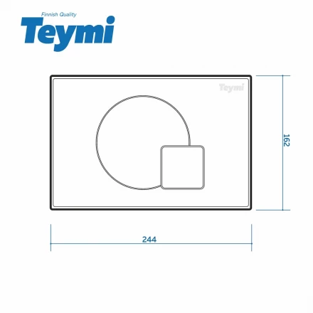 Teymi T70024WM Клавиша смыва 200x260x50