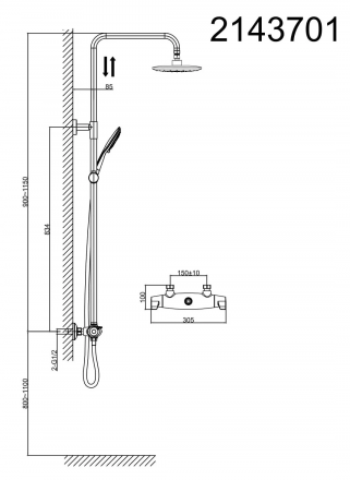D&amp;K Rhein Reisling DA1273701B03 Душевая система