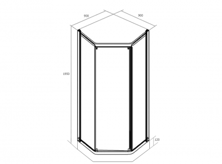 Cerutti CHIKA ZP91T Душевой угол 90x90
