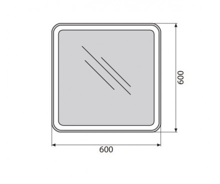Belbagno SPC-MAR-600-600-LED-BTN Зеркало 600x30x600 с встроенным светильником