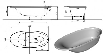 Kolpa san Soft 180x80 акриловая ванна