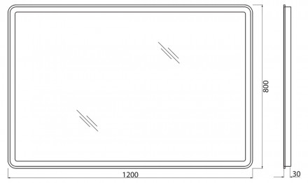 BelBagno SPC-MAR-1200-800-LED-BTNЗеркало