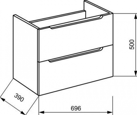 Belbagno ETNA39-700/390-2C-SO-BL-P Тумба под раковину
