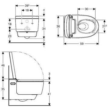 Geberit AquaClean Mera Classic 146.204.11.1 подвесной унитаз-биде