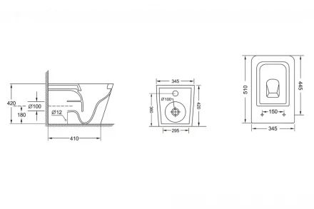ABBER Rechteck AC1211 унитаз