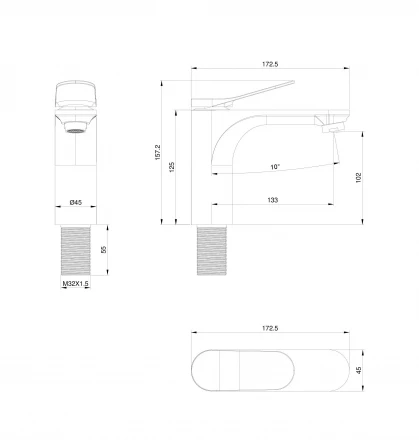 Wonzon &amp; Woghand WW-XH-010-MW Смеситель для раковины белый матовый