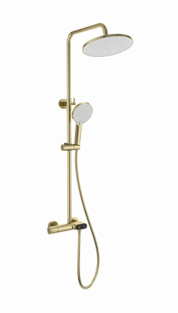 Wonzon &amp; Woghand Muse WW-B2091-A-BG Душевая система с термостатом брашированное золото