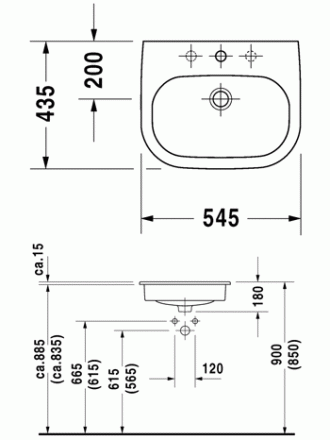 Duravit D-Code 0337540000 Раковина