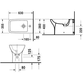 Duravit PuraVida 224710 Биде напольное