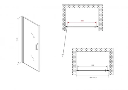 ABBER Sonnenstrand AG04100B душевая дверь