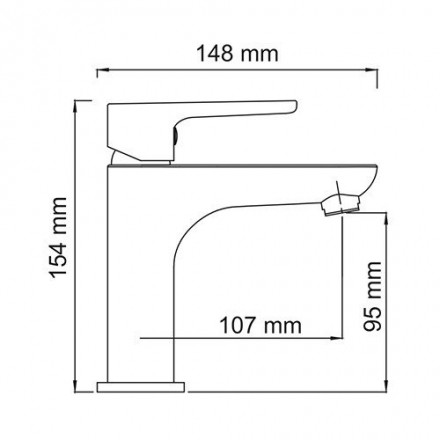 Wasserkraft Leine 3504 Смеситель для раковины