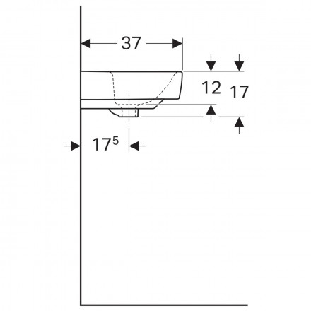 Geberit Renova Compact 226160000 Раковина 60x37