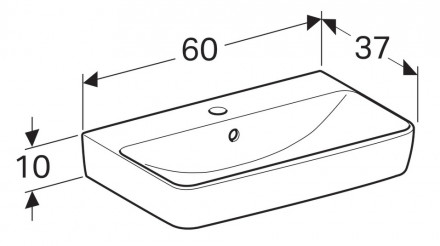 Geberit Renova Compact 226160000 Раковина 60x37