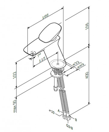 AM PM Spirit V2.0 F70A02100 Смеситель для раковины