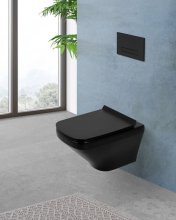 BelBagno Sela BB3201CHR-MB унитаз подвесной безободковый (чаша)