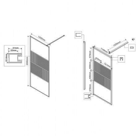 Vincea Walk in HC Art VSW-1HC120CFBG душевая перегородка