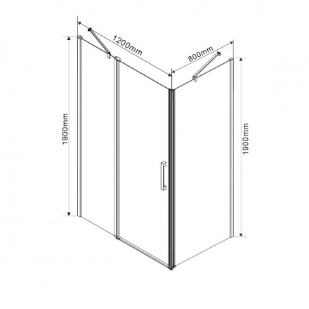 Vincea Orta VSR-1O8012CL душевой уголок