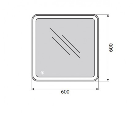 Belbagno SPC-MAR-600-600-LED-TCH Зеркало 600x30x600 с встроенным светильником