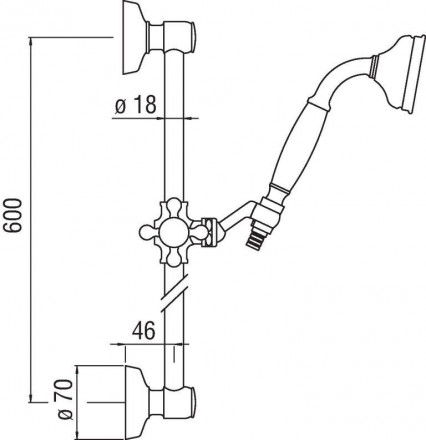 Nobili RITZ AD140-16CR душевой гарнитур (хром)