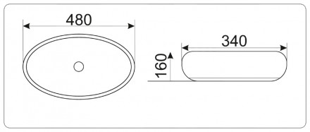 CeramaLux 397-930 раковина 48