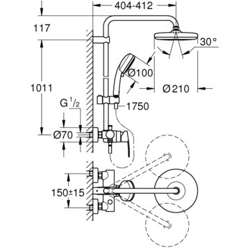 Grohe Tempesta Cosmopolitan 210 26224001 Душевая стойка