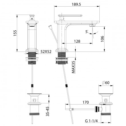 Lemark Mista LM6406WG смеситель для раковины