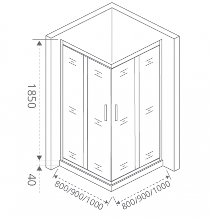 Good Door Latte CR-80-G-WE Душевой угол