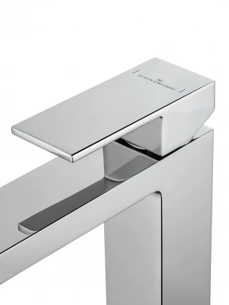 Wonzon &amp; Woghand Cube WW-88239016-CR Смеситель для раковины высокий черный матовый