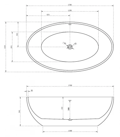 ABBER AB9249 акриловая ванна