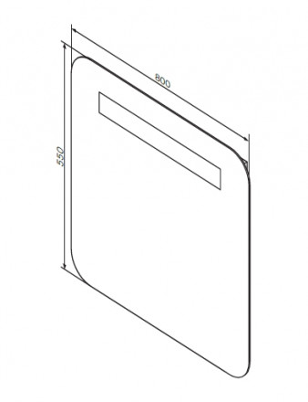 Am.pm Gem M90MOX0801WG Зеркало с LED-подсветкой 80