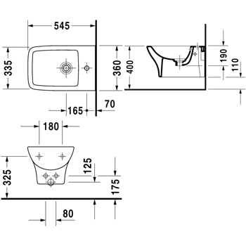 Duravit PuraVida 224715 Биде подвесное