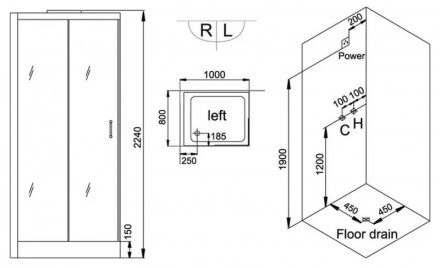 Душевая кабина Grande Home WS116 S6 L