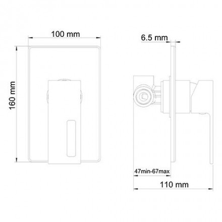 Wasserkraft Alme 1551 Смеситель для душа