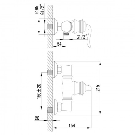 Lemark Brava LM4703G смеситель для душа