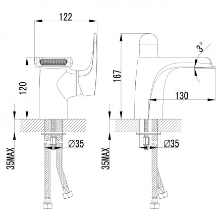 Lemark Shift LM4346C смеситель для раковины