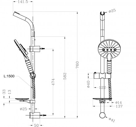 Lemark LM8072C Душевой комплект
