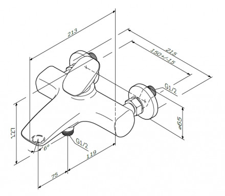 AM PM Spirit V2.0 F70A10000 Смеситель для ванны