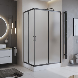 BelBagno UNO-195-AH-2-120/90-P-NERO душевой уголок