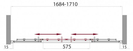BelBagno UNO-VF-2-170/145-M-Cr душевая шторка на ванну