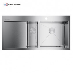 Omoikiri Akisame 100-2-IN-R мойка 1000x510 нержавеющая сталь