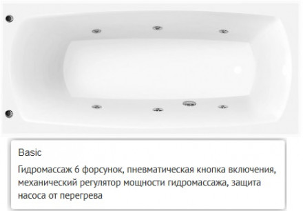 Villeroy Boch My Art 170x75 ванна с гидромассажем