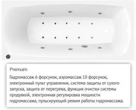 Villeroy Boch My Art 170x75 ванна с гидромассажем