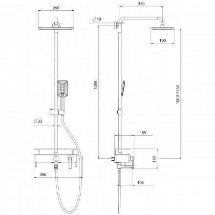 Lemark Mista LM6462WG Душевая стойка