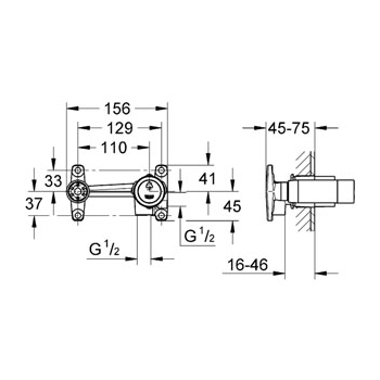 Grohe 32635000 Скрытая часть смесителя для раковины