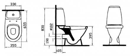 Vitra Grand 9763B003-1206 унитаз с функцией биде напольный с бачком и сиденьем дюропласт