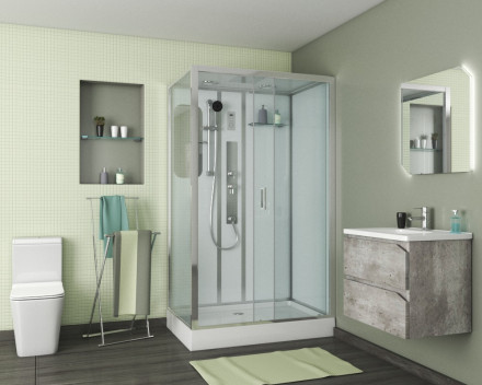 Niagara NG-6012GQR 120х80 душевая кабина низкий поддон