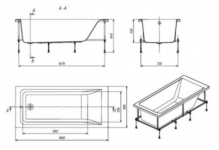Roca Easy 248618000 180x80 Акриловая ванна