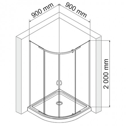 WasserKRAFT Leine 35P01 Душевой угол 90x90