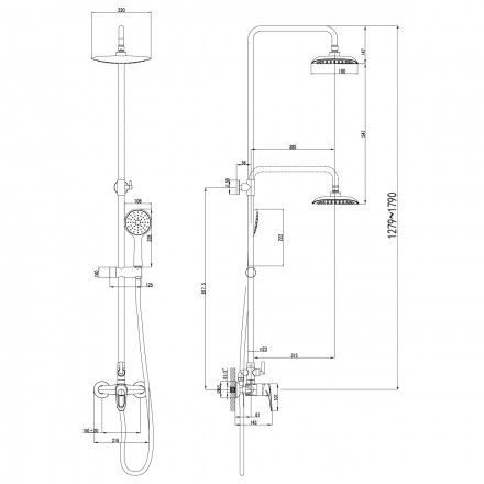 Lemark Omega LM3160C Душевая стойка