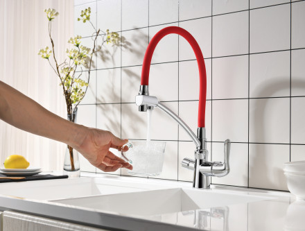 Lemark Comfort LM3070C-Red смеситель для кухни с подключением к фильтру с питьевой водой